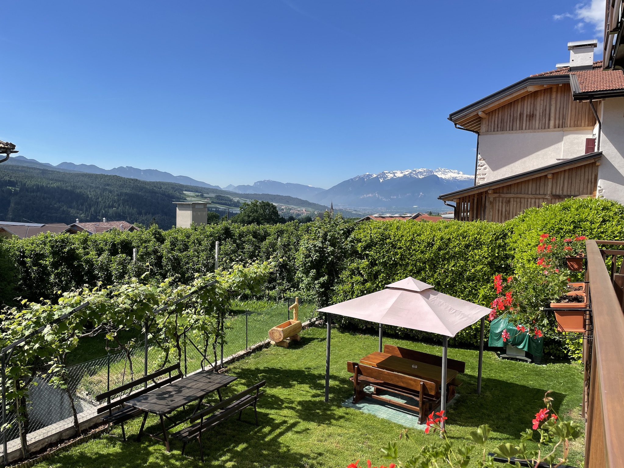 vista dal balcone-agriturismo la canonica val di non